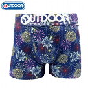 COMPLETE メンズ ボクサーパンツ 花火 290ネイビー 下着 前閉じ OUTDOOR インナー・下着