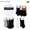 COMPLETE POLO CHAMPS メンズソックス 6足 スニーカーソックス 靴下 1P×6足 25-27センチ インナー・下着