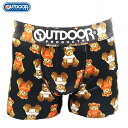 COMPLETE OUTDOOR メンズ ボクサーパンツ キャップクマ 090ブラック 下着 前閉じ インナー・下着