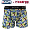COMPLETE OUTDOOR×RED CAP GIRL メンズ ボクサーパンツ チェック 250ブルー 下着 前閉じ SPECIAL COLLABORATI...