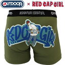 COMPLETE OUTDOOR×RED CAP GIRL メンズ ボクサーパンツ スケボー 790カーキ 下着 前閉じ SPECIAL COLLABORATI...