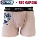 COMPLETE OUTDOOR×RED CAP GIRL メンズ ボクサーパンツ ハートワンポイント 120ピンク 下着 前閉じ SPECIAL COLLAB...