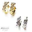 Melody Accessory イヤリング ノンホールピアス ノンホールイヤリング かわいい 安い 30代 40代 50代 パーツ 痛くない 日本製 レディース メンズ 大ぶり おしゃれ 人気 K18GP ブランド 小花 フープ フラワー はな イヤ