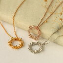 【マラソン期間中 5%OFFクーポン】Melody Accessory ネックレス フラワー お花 小花 サークル リース 小ぶり ペンダント プレゼント チェーン ゴールド シルバー ピンクゴールド かわいい アクセサリー