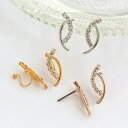 Melody Accessory イヤリング ピアス K18GP ノンホール ストーン ラインストーン 小さめ チタンポスト オフィス 樹脂キャッチ ラインストーン チタン シンプル ゴールド シルバー ブランド ビジューおしゃれ プレゼント アクセサリ