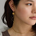 Melody Accessory イヤリング ピアス 日本製 K18GP 和風 和柄 まり 毬 くす玉 花火大会 日本 JAPAN 日本土産 お土産 揺れる レ...