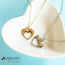 Melody Accessory ネックレス オープンハート ペンダント ハート キッズ 小学生 中学生 レディース ゴールド シルバー ブランド チェーン お...