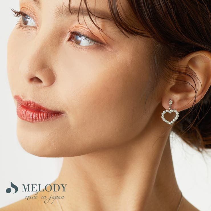 Melody Accessory イヤリング ノンホールピアス ノンホールイヤリング かわいい 安い 30代 40代 50代 パーツ 痛くない 日本製 レディー...