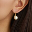 【7/11 1:59まで 5%OFFクーポン】Melody Accessory ピアス K18GP パール 揺れる 痛くない フック 選べる 2サイズ スタッド...