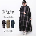 BACKYARD FAMILY ボタン付チェックワンピース ワンピース・ドレス