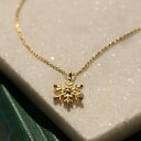 Melody Accessory ネックレス 日本製 K18GP ペンダント スノー 雪の結晶 スノーフレーク プレゼント エルサ クリスマス ギフト ゆき ゴールド ブランド チェーン おしゃれ プレゼント K18GP アクセサリー アクセサリー