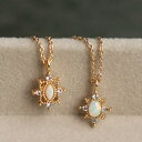 Melody Accessory ネックレス オパール 日本製 K18GP ニッケルフリー ショート 重ねづけ ペンダント オフィス ワントップ プチプラ 10月 誕生石 小ぶり 結婚式 ブランド チェーン おしゃれ ジュエリー アクセサリー