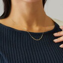 Melody Accessory ネックレス 日本製 K18GP 金属アレルギー対応 スクリューチェーン ペタルチェーン おしゃれ ブランド 20代 30代 4...