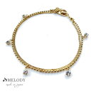 【7/11 1:59まで 5%OFFクーポン】Melody Accessory ブレスレット 2連 ボールチェーン 喜平チェーン 日本製 バングル K18GP ...