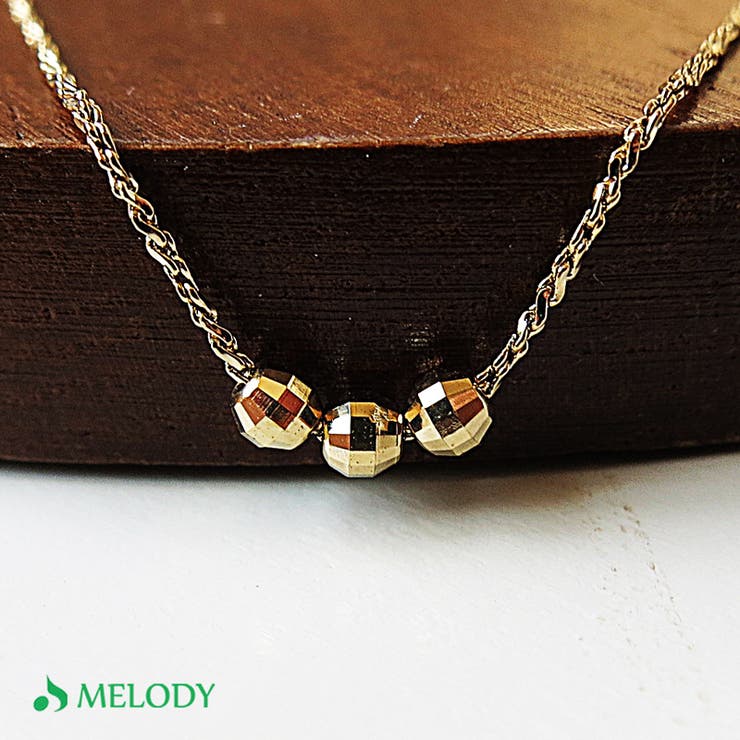Melody　Accessory アンクレット 日本製 K18GP ニッケルフリー ミラーボール ノンアレルギー シンプル アクセサリー アクセサリー 2