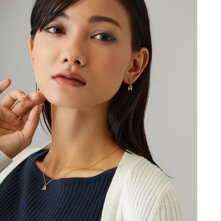 Melody　Accessory K18GP 福袋 2023 ピアス ネックレス イヤリング セット ノンホールピアス 痛くない リース ひいらぎ ピアスみたいなイヤリング ゴールド ブランド チェーン おしゃれ プレゼント K18GP イベント