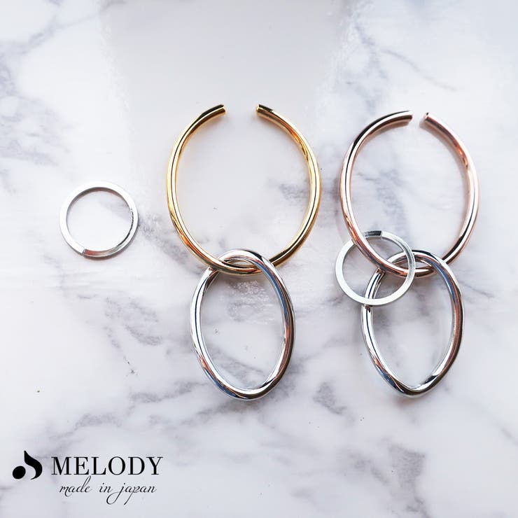 【20%OFFクーポン!11/25(火)限定!】Melody Accessory イヤーカフ レディース 日本製 金属アレルギー対応 イヤリング K18GP フ...