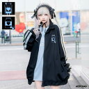 ACDCRAG 輸血/薬瓶 ジャージジャケット BK/P.BL ジャケット ジャージ トラックジャケット ブルゾン 長袖 原宿 韓国 原宿系 ファッション レデ...