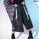 【マラソン期間中 5%OFFクーポン】ACDCRAG BLOODネロ ジャージ8分パンツ ワイドパンツ 8分丈 原宿系 原宿 派手カワ ファッション ジャージ 刺繍 パンク ロック サイバー うさぎ イラスト 病みかわ 病みかわいい 個性的 ダンス 衣装