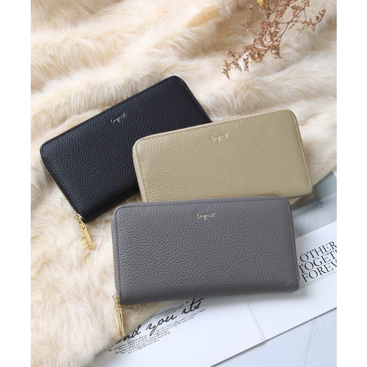 【10％OFFクーポン！11/27(木)1:59まで】STYLE CODE 【Ungrid/アングリッド】牛革ラウンドZIP長財布 財布