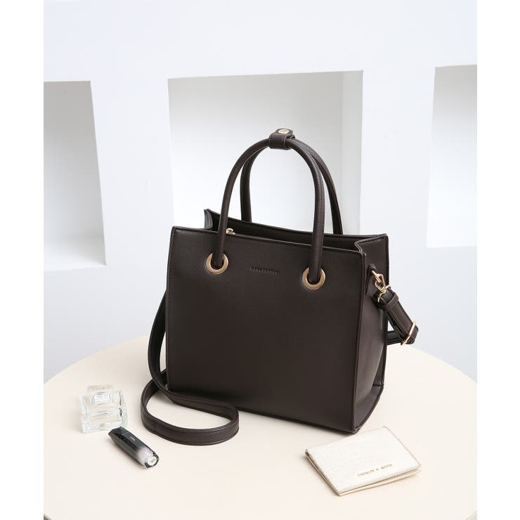 【10％OFFクーポン！11/27(木)1:59まで】STYLE CODE 【MERCURYDUO/マーキュリーデュオ】メタルアイレット 両アオリスクエアハンドバッグ バッグ・鞄