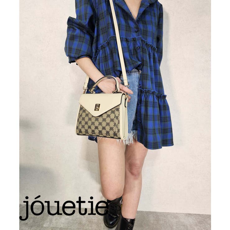 【10％OFFクーポン！12/11(木)1:59まで】STYLE CODE 【jouetie/ジュエティ】クラシック　モノグラムジャガード フラップ バッグ・鞄