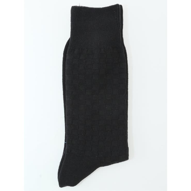 【10%OFFクーポン!11/27(木)1:59まで】TAKA-Q MEN ストレッチ抗菌防臭 市松柄クルーソックス インナー・下着