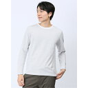 TAKA-Q MEN ジャガード バーズアイ クルーネック長袖Tシャツ トップス