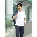 TAKA-Q MEN 【DRESS T-SHIRT】綿ストレッチ クルーネック半袖Tシャツ トップス