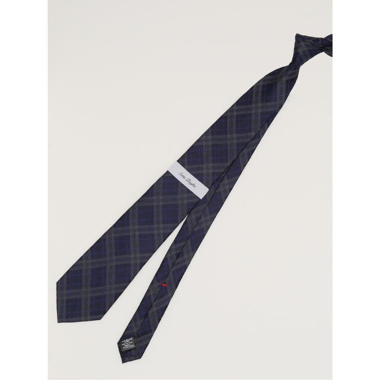 TAKA-Q MEN セッテピエゲ シルクチェック柄 レギュラータイ 8.0cm幅 スーツ