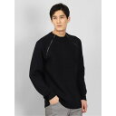 TAKA-Q MEN 畔編みファスナー使い クルーニット トップス