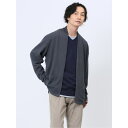 TAKA-Q MEN ワッフルニットソー ボタンレスカーディガン トップス