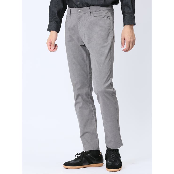 TAKA-Q MEN クロスストレッチ+ウォーム スリムパンツ フラノ パンツ・ズボン