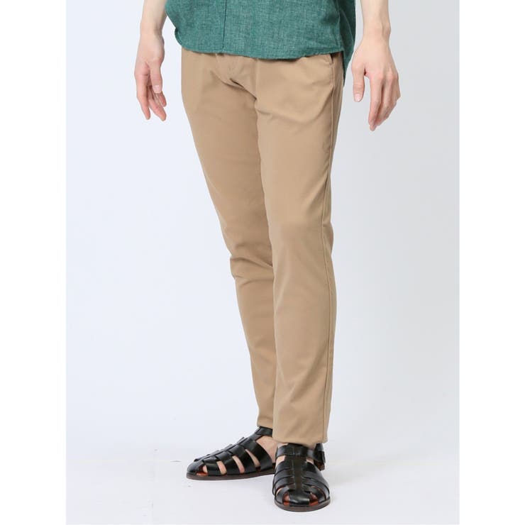 TAKA-Q MEN 接触冷感ストレッチ トラウザースキニーパンツ ヘリンボン パンツ・ズボン