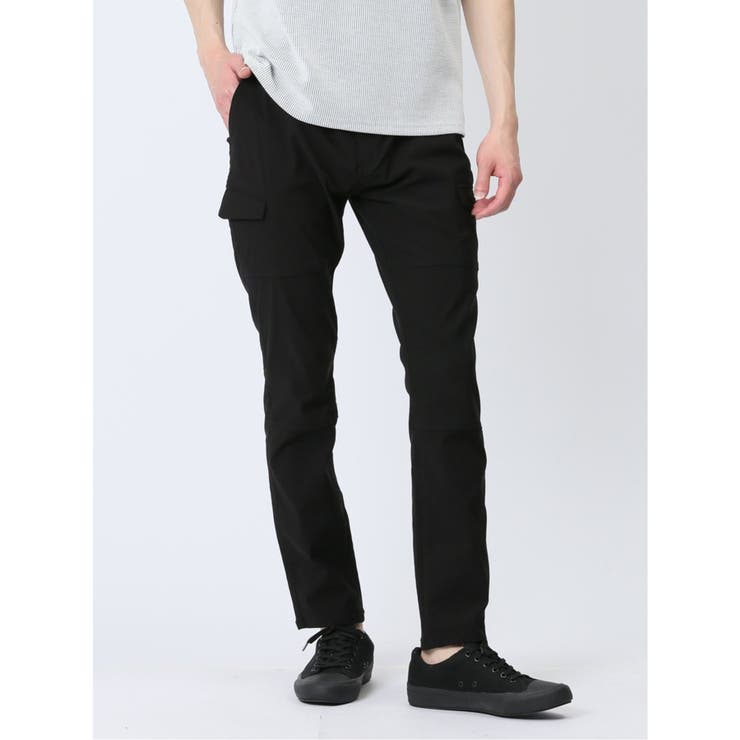 TAKA-Q MEN 接触冷感ストレッチ トラウザースリムカーゴパンツ パンツ・ズボン