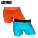 【5%OFFクーポン 9/11 1:59まで】COMPLETE 【WOLLOWワロー】W-46 オレンジ 青 メンズ ボクサーパンツ 速乾履き心地重視ボクサー インナー・下着