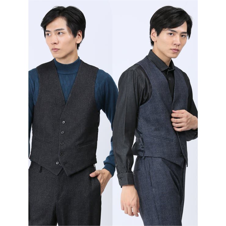 【10%OFFクーポン!11/27(木)1:59まで】TAKA-Q MEN TECH-MOVE スリムフィット リバーシブルジレ(セットアップ可能) トップス