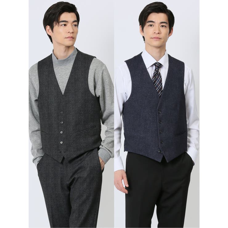 【10%OFFクーポン!11/27(木)1:59まで】TAKA-Q MEN TechMove スリムフィット リバーシブルジレ(セットアップ可能) トップス