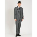【マラソン期間中 5%OFFクーポン】TAKA-Q MEN シルク混ウール レギュラーフィット 2ボタン3ピーススーツ 杢チェック スーツ