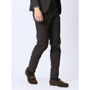 【10%OFFクーポン!11/27(木)1:59まで】TAKA-Q MEN クロスストレッチ裏起毛 スリムフィット ノータックスラックス ピケこげ茶(セットアッ...