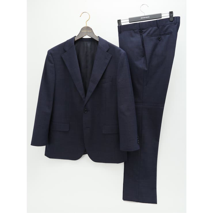 【10%OFFクーポン!11/27(木)1:59まで】TAKA-Q MEN 【大きいサイズ】グランバック/GRAND-BACK ウール混 2ボタン2ピーススーツ...