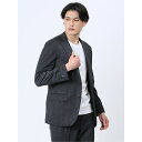 【10%OFFクーポン!11/27(木)1:59まで】TAKA-Q MEN プリントポンチジャージ レギュラーフィット 2ボタンジャケット 紺(セットアップ可能...