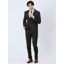 【10%OFFクーポン!11/27(木)1:59まで】TAKA-Q MEN ストレッチウォッシャブル スリムフィット 2ボタン2ピーススーツ ウィンドペングレー...
