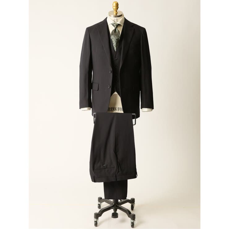 【10％OFFクーポン！12/11(木)1:59まで】TAKA-Q MEN ストレッチウォッシャブル レギュラーフィット 2ボタン3ピーススーツ ソラーロ黒 スーツ