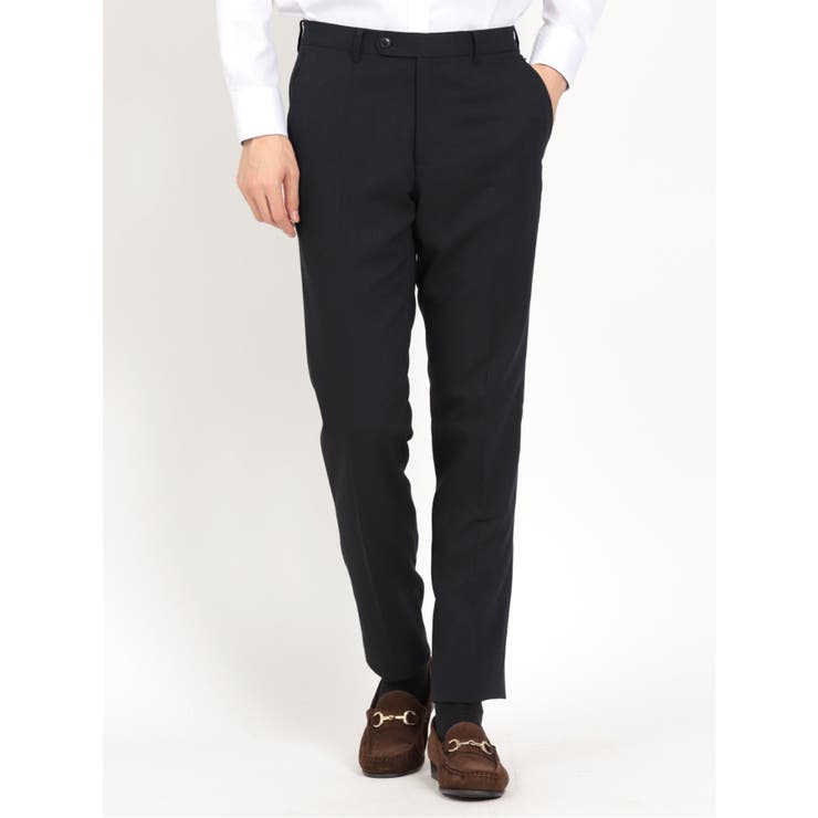 【10％OFFクーポン！12/11(木)1:59まで】TAKA-Q MEN トラベスト/TRABEST スリムフィット ノータックスラックス ヘリンボンターコイズ スーツ