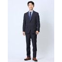 【10%OFFクーポン!11/27(木)1:59まで】TAKA-Q MEN ウール混 スリムフィット 2ボタン2ピーススーツ 組織青 スーツ