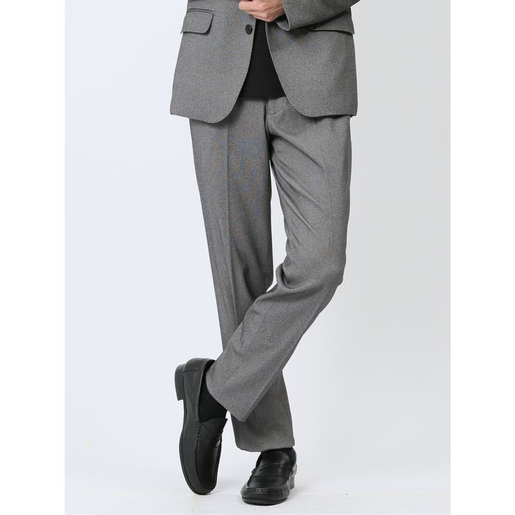 【10%OFFクーポン!11/27(木)1:59まで】TAKA-Q MEN クロスストレッチ スリムフィット ノータックスラックス バーズアイモノトーン(セット...