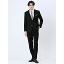 【10%OFFクーポン!11/27(木)1:59まで】TAKA-Q MEN ストレッチウォッシャブル スリムフィット 2ボタン2ピース フォーマルスーツ 黒無地...