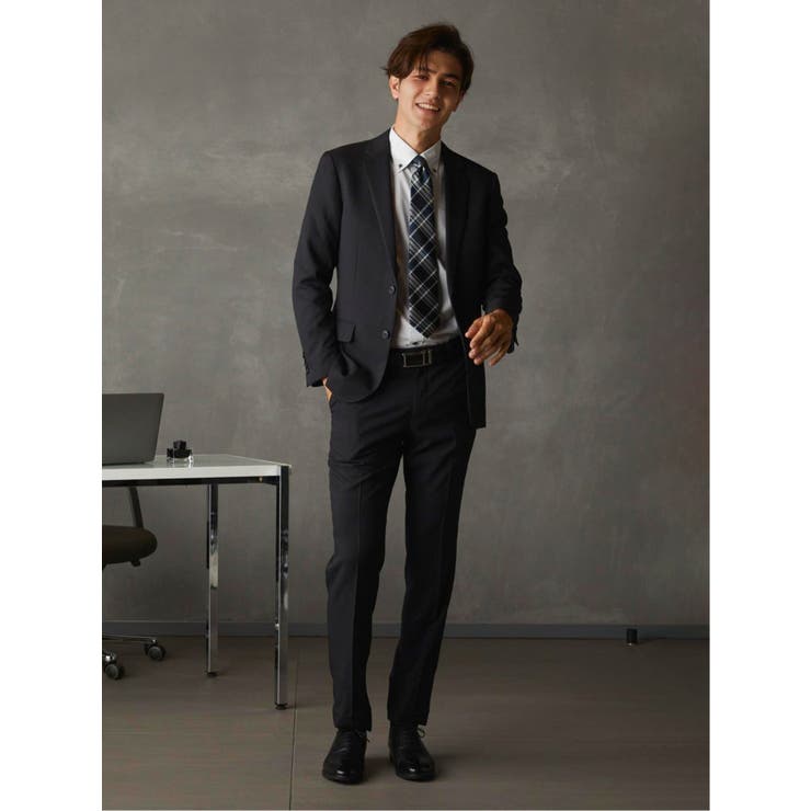 【10%OFFクーポン!11/27(木)1:59まで】TAKA-Q MEN ストレッチウォッシャブル スリムフィット 2ボタン2ピーススーツ シャドーストライプ...