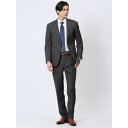 【10%OFFクーポン!11/27(木)1:59まで】TAKA-Q MEN ストレッチウォッシャブル レギュラーフィット 2ボタン2ピーススーツ バーズアイグレ...